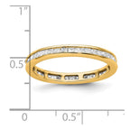 14k Polished Channel-set 1 carat Princess Diamond Complete Eternity Band