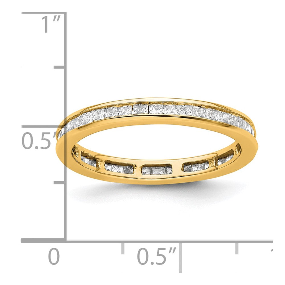 14k Polished Channel-set 1 carat Princess Diamond Complete Eternity Band
