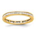 14k Polished Channel-set 1 carat Princess Diamond Complete Eternity Band
