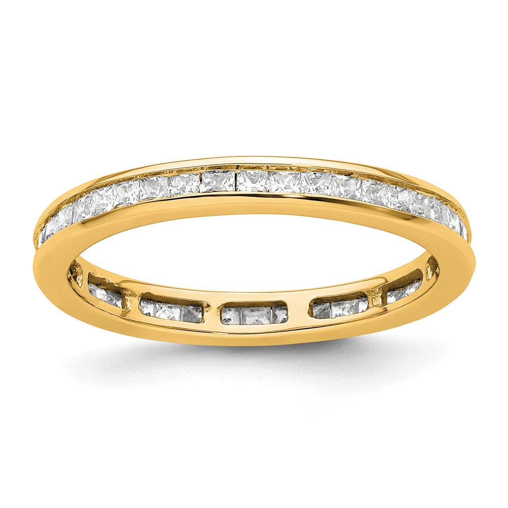 14k Polished Channel-set 1 carat Princess Diamond Complete Eternity Band