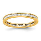 14k Polished Channel-set 1 carat Princess Diamond Complete Eternity Band