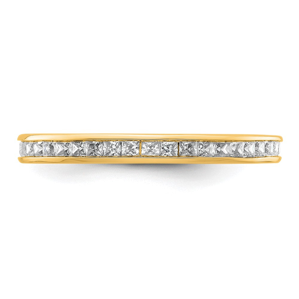 14k Polished Channel-set 1 carat Princess Diamond Complete Eternity Band