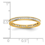 14k Polished Channel-set 1 carat Princess Diamond Complete Eternity Band