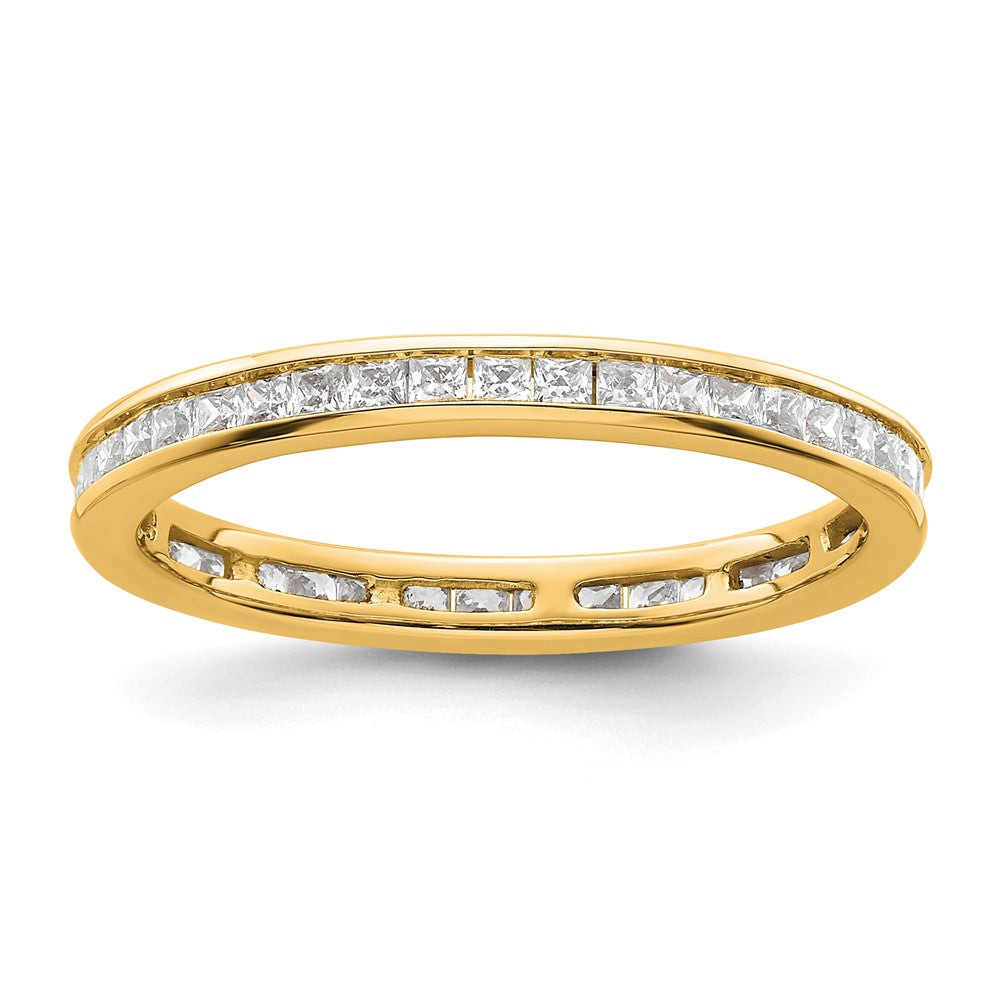 14k Polished Channel-set 1 carat Princess Diamond Complete Eternity Band