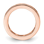 14k Rose Gold Polished Channel-set 2 carat Princess Diamond Complete Eternity Band