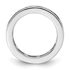 14k White Gold Polished Channel-set 2 carat Princess Diamond Complete Eternity Band