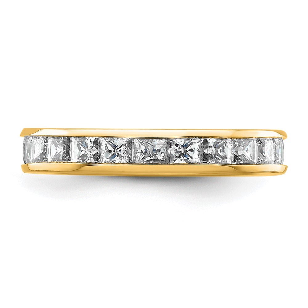 14k Polished Channel-set 2 carat Princess Diamond Complete Eternity Band