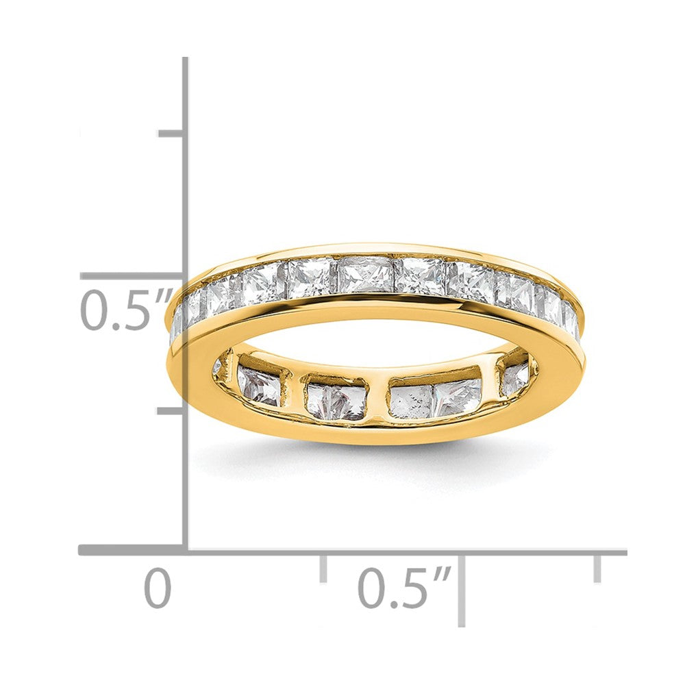14k Polished Channel-set 2 carat Princess Diamond Complete Eternity Band