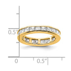 14k Polished Channel-set 2 carat Princess Diamond Complete Eternity Band