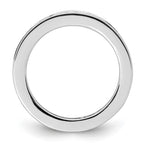 14k White Gold Polished Channel-set 2 carat Princess Diamond Complete Eternity Band