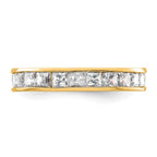 14k Polished Channel-set 2 carat Princess Diamond Complete Eternity Band