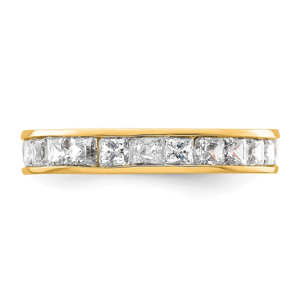 14k Polished Channel-set 2 carat Princess Diamond Complete Eternity Band