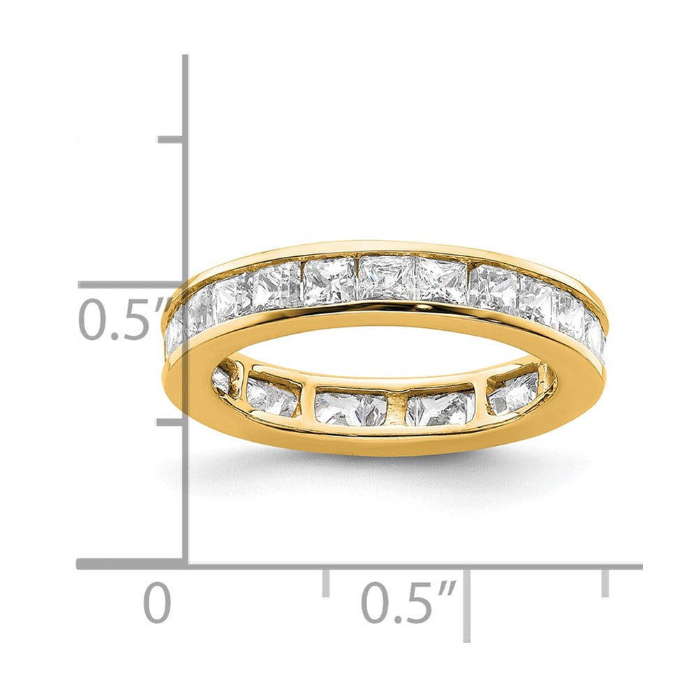 14k Polished Channel-set 2 carat Princess Diamond Complete Eternity Band