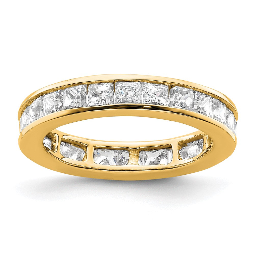 14k Polished Channel-set 2 carat Princess Diamond Complete Eternity Band