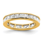 14k Polished Channel-set 2 carat Princess Diamond Complete Eternity Band