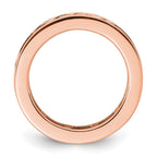 14k Rose Gold Polished Channel-set 2 carat Princess Diamond Complete Eternity Band