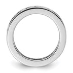 14k White Gold Polished Channel-set 2 carat Princess Diamond Complete Eternity Band