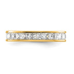 14k Polished Channel-set 2 carat Princess Diamond Complete Eternity Band