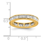 14k Polished Channel-set 2 carat Princess Diamond Complete Eternity Band