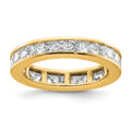 14k Polished Channel-set 2 carat Princess Diamond Complete Eternity Band