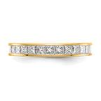 14k Polished Channel-set 2 carat Princess Diamond Complete Eternity Band