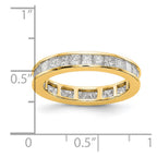 14k Polished Channel-set 2 carat Princess Diamond Complete Eternity Band