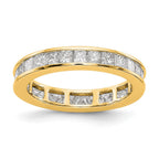 14k Polished Channel-set 2 carat Princess Diamond Complete Eternity Band