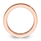14k Rose Gold Polished Channel-set 2 carat Princess Diamond Complete Eternity Band