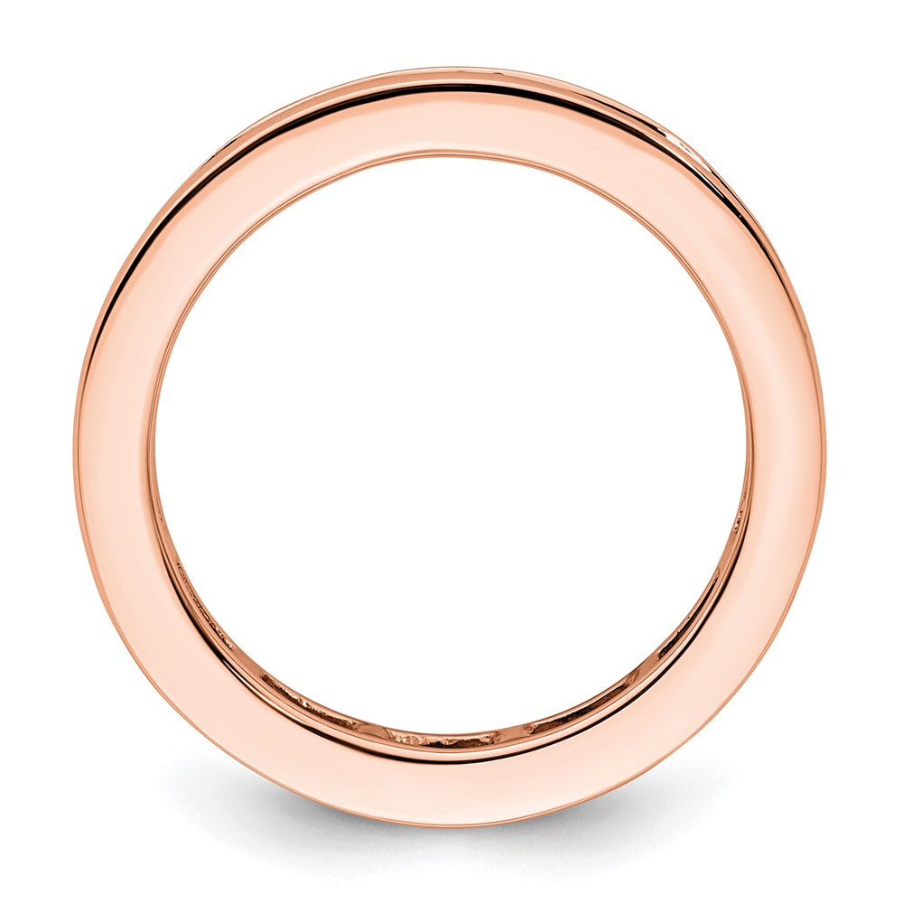 14k Rose Gold Polished Channel-set 2 carat Princess Diamond Complete Eternity Band