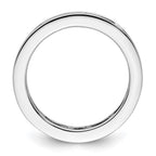 14k White Gold Polished Channel-set 2 carat Princess Diamond Complete Eternity Band
