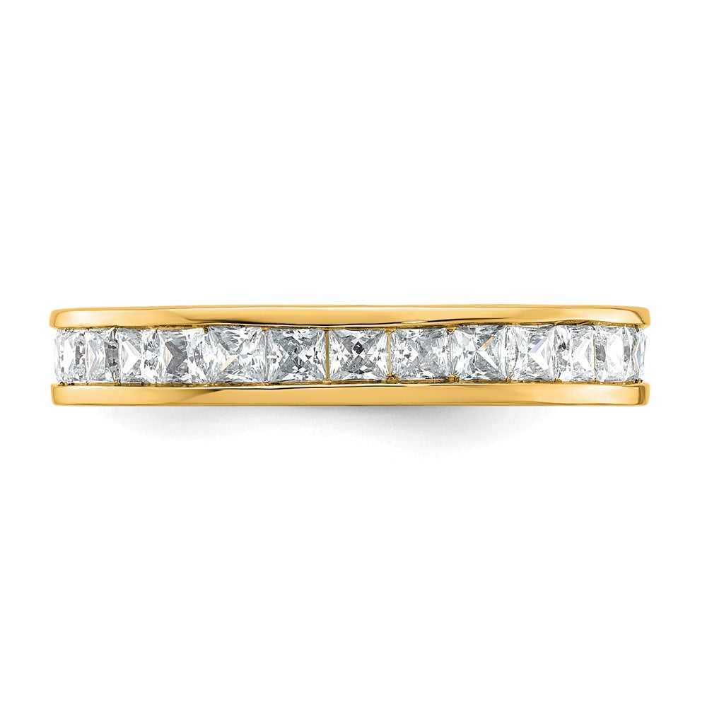 14k Polished Channel-set 2 carat Princess Diamond Complete Eternity Band