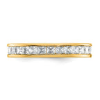 14k Polished Channel-set 2 carat Princess Diamond Complete Eternity Band
