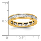 14k Polished Channel-set 2 carat Princess Diamond Complete Eternity Band