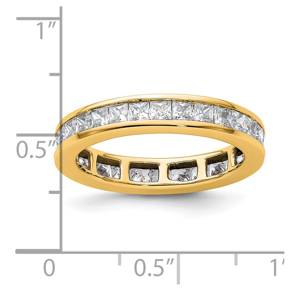 14k Polished Channel-set 2 carat Princess Diamond Complete Eternity Band