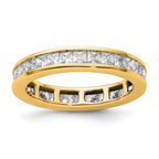 14k Polished Channel-set 2 carat Princess Diamond Complete Eternity Band