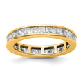 14k Polished Channel-set 2 carat Princess Diamond Complete Eternity Band