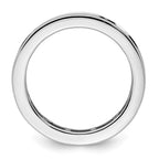 14k White Gold Polished Channel-set 2 carat Princess Diamond Complete Eternity Band