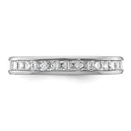 14k White Gold Polished Channel-set 2 carat Princess Diamond Complete Eternity Band