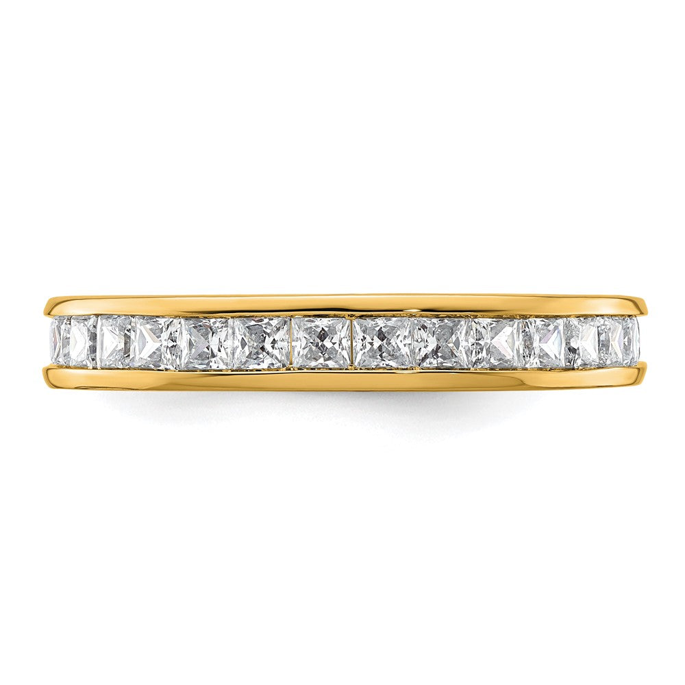 14k Polished Channel-set 2 carat Princess Diamond Complete Eternity Band