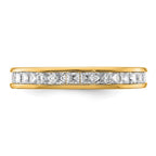 14k Polished Channel-set 2 carat Princess Diamond Complete Eternity Band