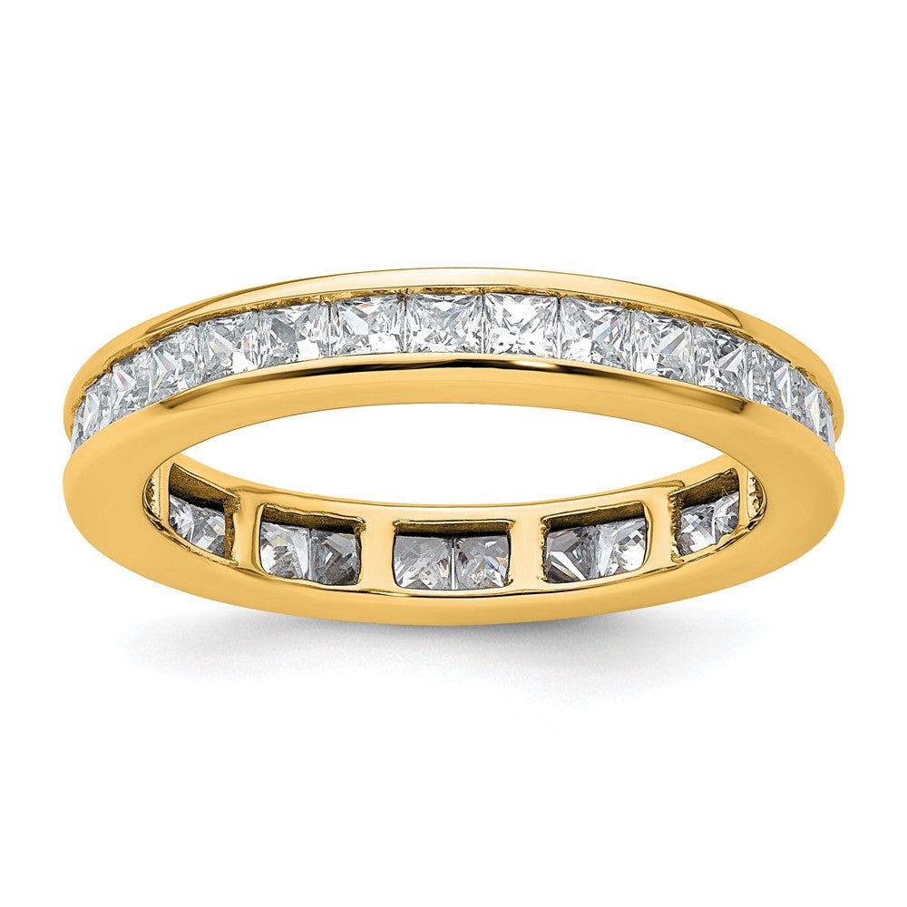 14k Polished Channel-set 2 carat Princess Diamond Complete Eternity Band