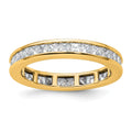 14k Polished Channel-set 2 carat Princess Diamond Complete Eternity Band