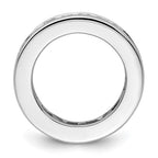 14k White Gold Polished Channel-set 3 carat Princess Diamond Complete Eternity Band