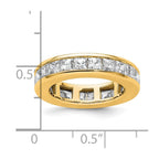 14k Polished Channel-set 3 carat Princess Diamond Complete Eternity Band