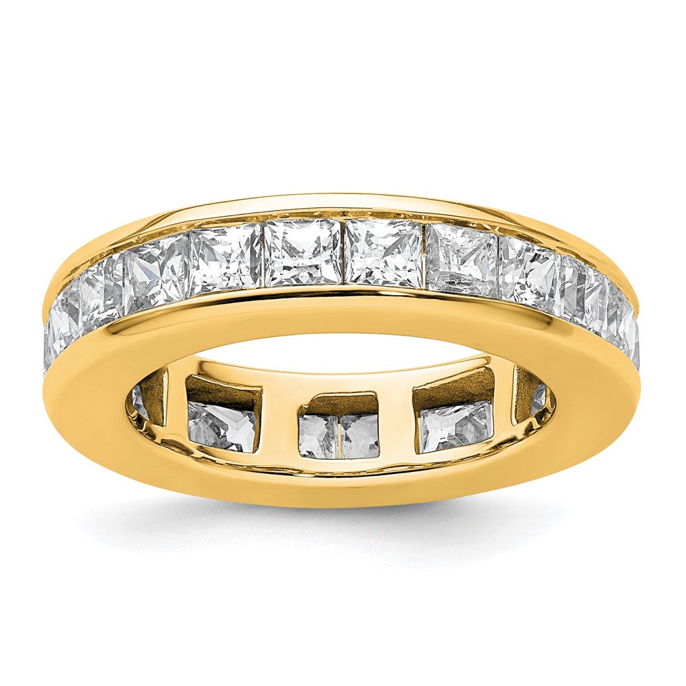 14k Polished Channel-set 3 carat Princess Diamond Complete Eternity Band