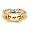 14k Polished Channel-set 3 carat Princess Diamond Complete Eternity Band