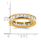 14k Polished Channel-set 3 carat Princess Diamond Complete Eternity Band