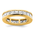 14k Polished Channel-set 3 carat Princess Diamond Complete Eternity Band