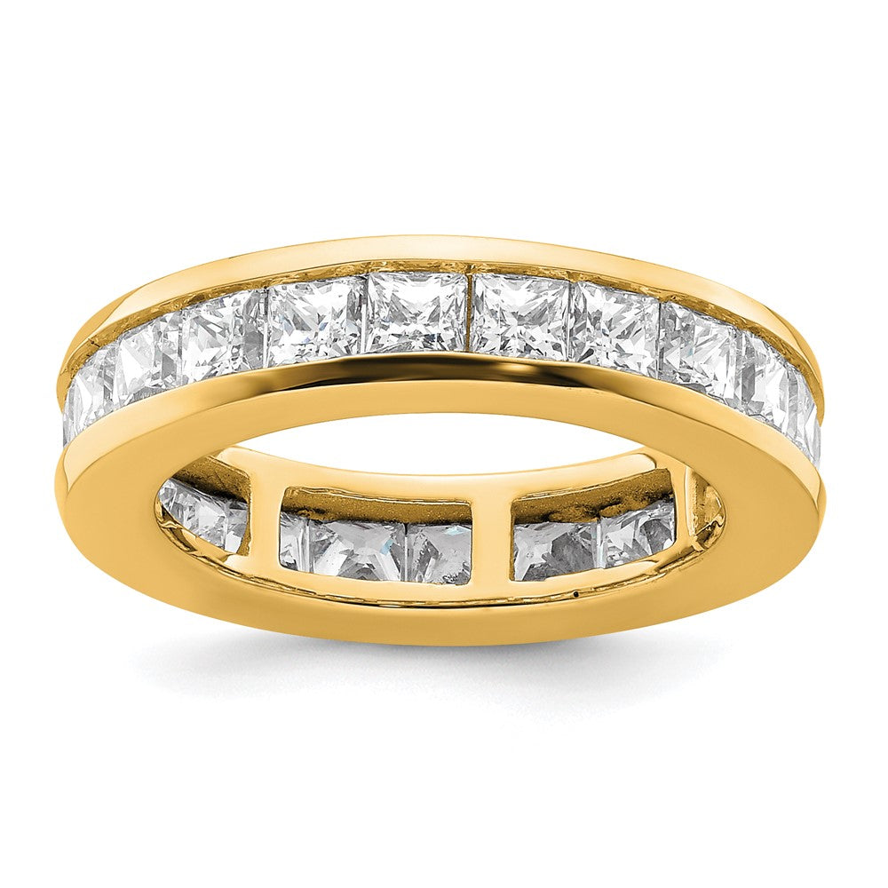 14k Polished Channel-set 3 carat Princess Diamond Complete Eternity Band