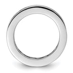 14k White Gold Polished Channel-set 3 carat Princess Diamond Complete Eternity Band